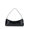 Jacquemus Le Calisso Black Shoulder Bag With Engraved Snap Button In Leather In Black