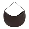 Jacquemus Large Ovalo Calf Leather Hobo Bag In Brown