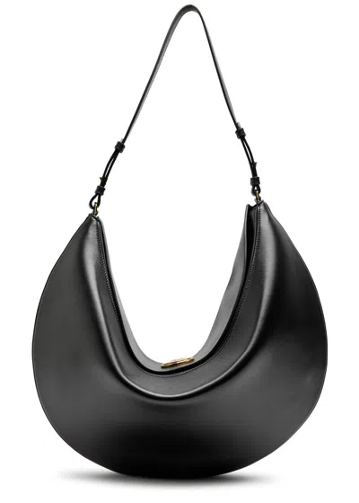 Jacquemus Le Calisso Rond Leather Shoulder Bag In Black