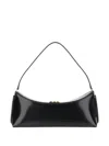 Jacquemus Le Calisso Black Shoulder Bag With Engraved Snap Button In Leather In Black