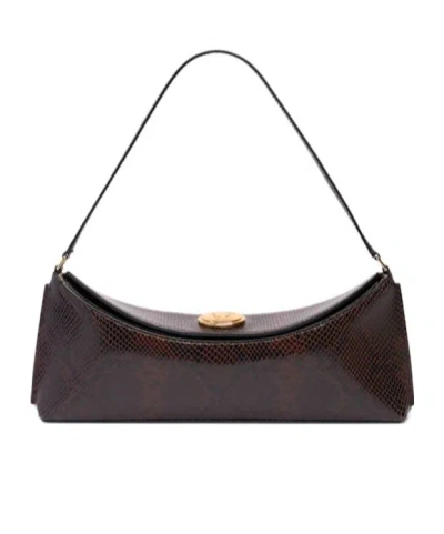 Jacquemus Le Calisso Snake Print Leather Bag In Brown