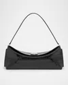 Jacquemus Le Calisson Crocodile-effect Leather Shoulder Bag In Black