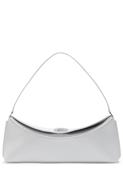 Jacquemus Le Calisson Leather Shoulder Bag In White