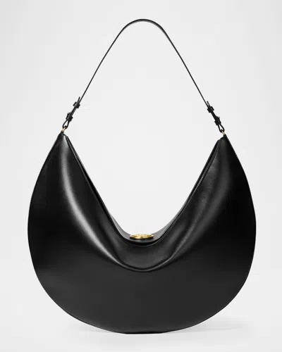 Jacquemus Le Calisson Rond Leather Shoulder Bag In Brown