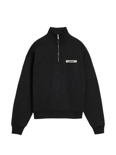 Jacquemus Le Camionneur Cotton Sweatshirt In Black