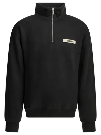 JACQUEMUS JACQUEMUS "LE CAMIONNEUR GROS GRAIN" HALF ZIP SWEATSHIRT