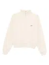 Jacquemus Cotton Fleece Sweatshirt With High Collar And Grosgrain Detail