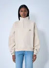 Jacquemus Beige The Gros Grain Zipped-rollneck Sweatshirt In Nude