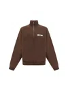 Jacquemus Grosgrain Sweatshirt With Turtleneck In Brown