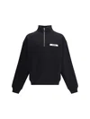 Jacquemus Grog Grain Zip-neck Sweatshirt In Black