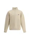 Jacquemus The Gros Grain High-collar Logo Sweatshirt In Neutral