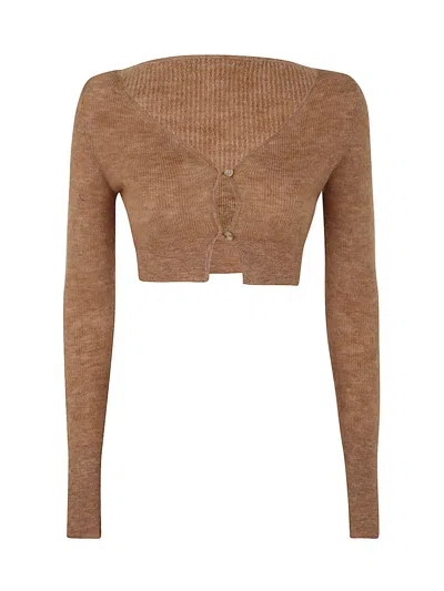 Jacquemus Le Cardigan Alzou In Brown