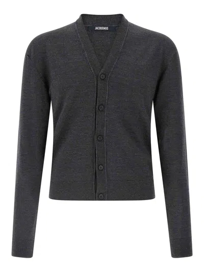 Jacquemus Le Cardigan Brod Cardigan In Blue