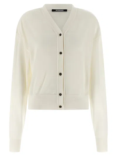 Jacquemus 'le Cardigan Brodé' Cardigan In Neutral