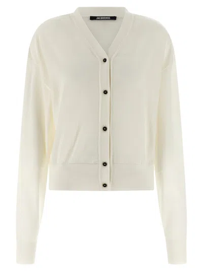 Jacquemus 'le Cardigan Brodé' Cardigan In White