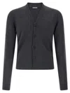 Jacquemus Embroidered Long Sleeve Cardigan In Black