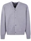 Jacquemus Double Layer Cardigan V-neck In Gray