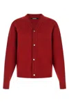 Jacquemus Le Cardigan Doppio Wool Blend Cardigan In Red