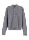Jacquemus Men Le Cardigan Doppio In Gray