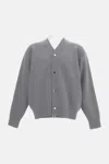 Jacquemus Men Le Cardigan Doppio In Gray
