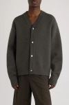 Jacquemus Le Cardigan Doppio Merino Wool Blend Cardigan In Animal Print