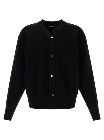 Jacquemus Le Cardigan Doppio Sweaters And Cardigans Black