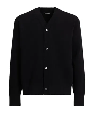 Jacquemus Le Cardigan Doppio Wool Cardigan In Black