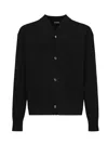 Jacquemus Men Black V-neck Cardigan With J Logo On The Back In Wool Man In Black