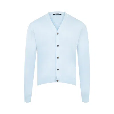 Pre-owned Jacquemus Le Cardigan J 'pale Blue' | Men's Size M