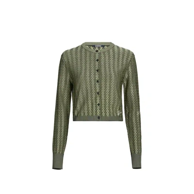 Jacquemus Marino Cardigan Multi-black In Green
