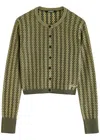 Jacquemus Marino Cardigan Multi-black In Green