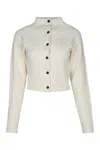 Jacquemus Le Cardigan Scala High Neck Jacket In Neutral