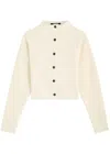 Jacquemus Womens Off-white The Scala Croc-embossed Woven-stretch Cardigan In Off White