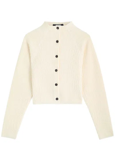 JACQUEMUS JACQUEMUS LE CARDIGAN SCALA CROCODILE-EFFECT KNITTED CARDIGAN