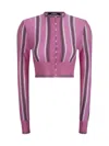 Jacquemus Le Cardigan Spiaggia In Multi-pink