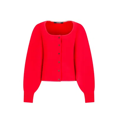 Jacquemus Le Cardigan Tempo In Red