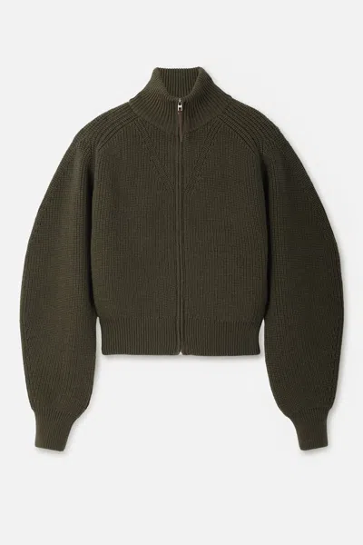 Jacquemus Le Cardigan Zippe Merino In Green
