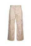 Jacquemus Cargo Gabardine Trousers In Beige