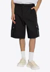 Jacquemus Le Cargo Belted Bermuda Shorts In Black