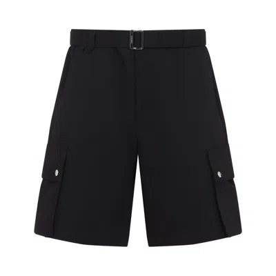 Jacquemus Le Cargo Belted Bermuda Shorts In Black
