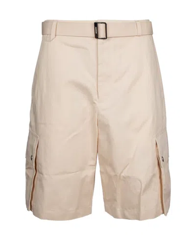 Jacquemus Belted Beige Cargo Bermuda Shorts