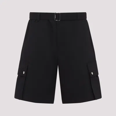 Jacquemus Le Cargo Belted Bermuda Shorts In Black