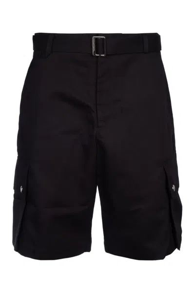Jacquemus Le Cargo Belted Bermuda Shorts In Black