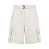Jacquemus The Cargo Bermuda Shorts With Belt In Neutrals