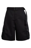 Jacquemus Le Cargo Belted Bermuda Shorts In Black