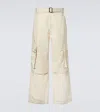 Jacquemus Cargo Gabardine Trousers In Beige