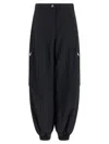 Jacquemus Relaxed Fit Trousers Featuring Side Zippers In Black