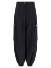 Jacquemus Relaxed Fit Trousers Featuring Side Zippers In Black
