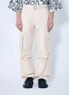 Jacquemus Cargo Gabardine Trousers In Beige