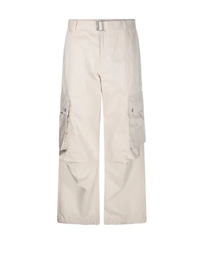 Jacquemus Le Cargo Slub Texture Trousers In Neutral